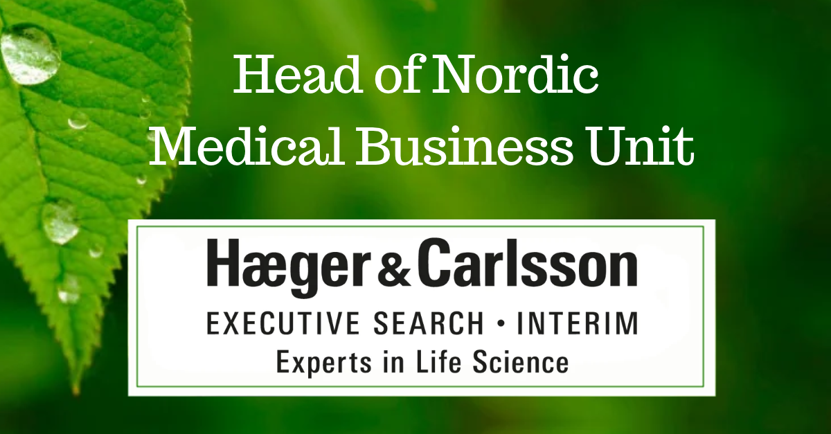 Hemsidan Head of Nordic Medical Business Unit